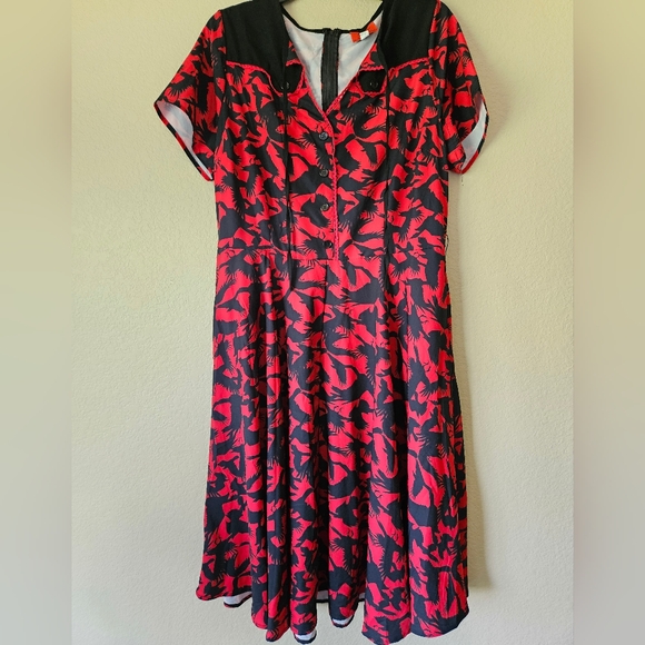 The Birds Size 14 Dress Unique Vintage - Picture 2 of 8